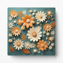 かわいい花のプラーク