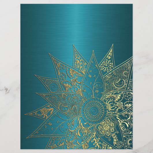 かわいい花のヘンナ手描きデザイン チラシ (正面)