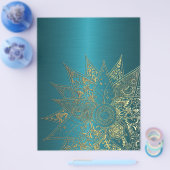 かわいい花のヘンナ手描きデザイン チラシ (シングル)