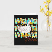 かわいい花のママグース コケティー母の日 シリーパン カード (黄色い花)