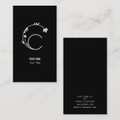 かわいい花のモノグラムの手紙C 名刺 (正面/裏面)