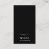 かわいい花のモノグラムの手紙C 名刺 (裏面)