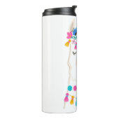 かわいい花のラマ タンブラー (回転左)