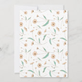 かわいい花の写真の1歳の誕生日招待状 招待状 (裏面)