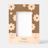 かわいい花の名前/誕生日写真 レーザー彫刻フレーム (正面)