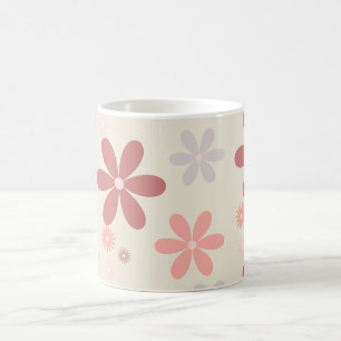 かわいい花の女の子らしい女の子グリッター コーヒーマグカップ