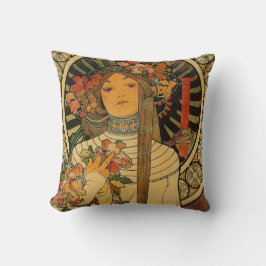 かわいい花の女性 クッション