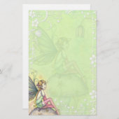 かわいい花の妖精の文ファンシー房具 便箋 (正面/裏面)
