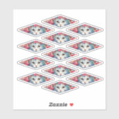 かわいい花の子猫 シール (シート)