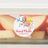 かわいい花の小さなビジネスステッカーラベル ラベル (貼付)