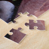 かわいい花の庭カエルの写真絵画ズ ジグソーパズル (側面)