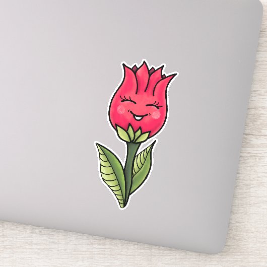 かわいい花の春漫画 シール (詳細)