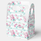 かわいい花の模様の紅茶パーティーの景品ボックス フェイバーボックス (オープン)