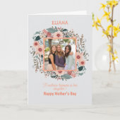 かわいい花の母と娘の名言 母の日 フォト カード (黄色い花)