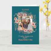 かわいい花の母と娘の名言 母の日 フォト カード (黄色い花)