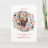 かわいい花の母と娘の名言 母の日 フォト カード (正面)