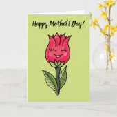 かわいい花の母の日 カード (黄色い花)
