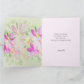 かわいい花の淡いパステル水彩画 カード (内部)