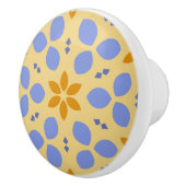 かわいい花の色(フローラは黄色と青ガーリー) セラミックノブ (右)