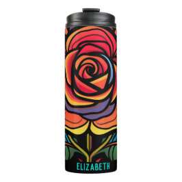 かわいい花の花柄サーマルタンブラー タンブラー