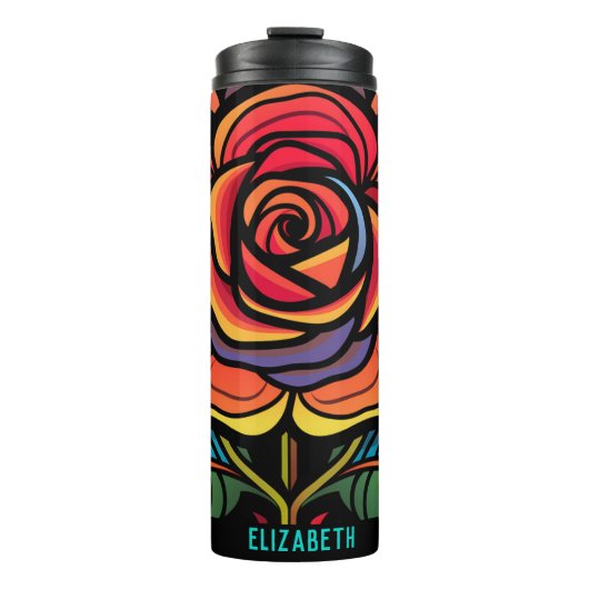 かわいい花の花柄サーマルタンブラー タンブラー (正面)