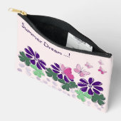 かわいい花の蝶ドードル名 アクセサリーポーチ (見開き)