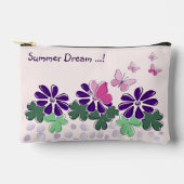 かわいい花の蝶ドードル名 アクセサリーポーチ (正面)
