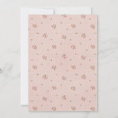 かわいい花の蝶リボン 誕生日招待状 招待状 (裏面)