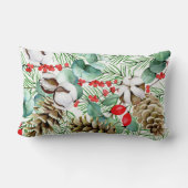 かわいい花の装飾模様 ランバークッション (裏面)