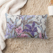 かわいい花の装飾模様 ランバークッション (ブランケット)