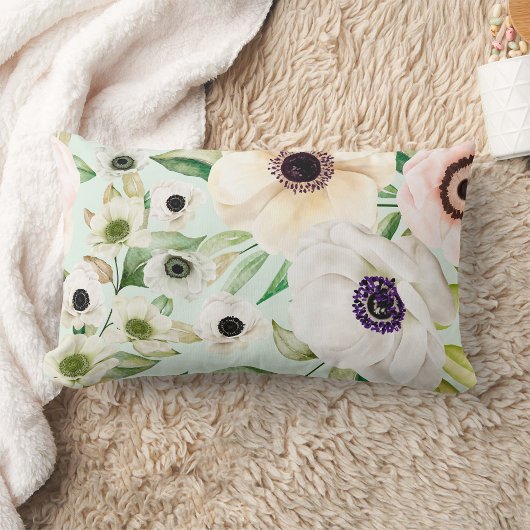 かわいい花の装飾模様 ランバークッション