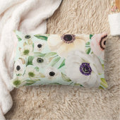 かわいい花の装飾模様 ランバークッション (ブランケット)