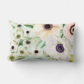 かわいい花の装飾模様 ランバークッション (正面)