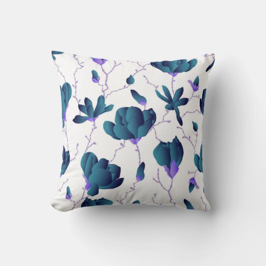 かわいい花の装飾的な目を引く クッション (正面)