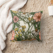 かわいい花の装飾的な目を引く クッション (ブランケット)