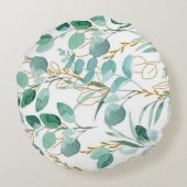 かわいい花の装飾的な目を引く ラウンドクッション (裏面)