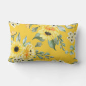 かわいい花の装飾的な目を引く ランバークッション (裏面)