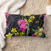 かわいい花の装飾的な目を引く ランバークッション (ブランケット)