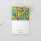 かわいい花の誕生日パーティー カード (内部)