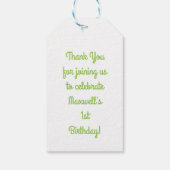 かわいい花の誕生日パーティー ギフトタグ (裏面)