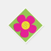 かわいい花の誕生日パーティー スタンダードカクテルナプキン (角)