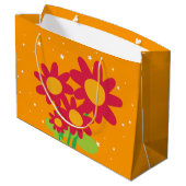 かわいい花の誕生日抱き枕 ラージペーパーバッグ (裏面アングル)