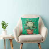 かわいい花の鉢植え クッション (椅子)