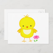 かわいい花の雛 ポストカード (正面/裏面)