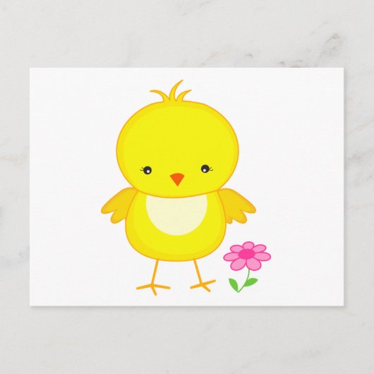かわいい花の雛 ポストカード (正面)