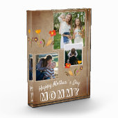 かわいい花オールド紙ハッピー母の日3 フォトブロック (左)