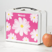 かわいい花カスタム弁当付きの女の子のプリント メタルランチボックス (インサイチュ)