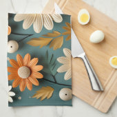 かわいい花キッチンタオル キッチンタオル (四つ折り)