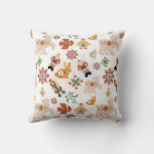 かわいい花クリスマスのパターンとサンタ クッション (裏面)