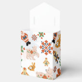 かわいい花クリスマスのパターンとサンタ フェイバーボックス (オープン)